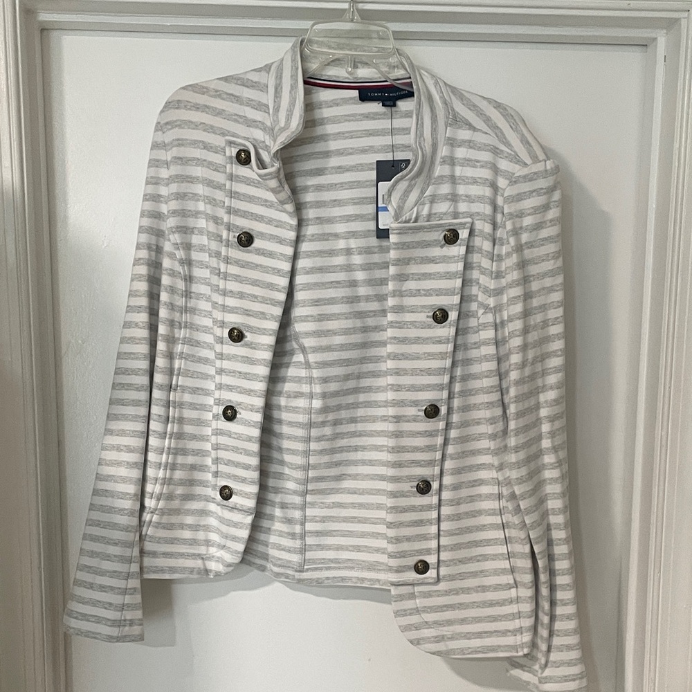 Tommy Hilfiger White Striped Blazer